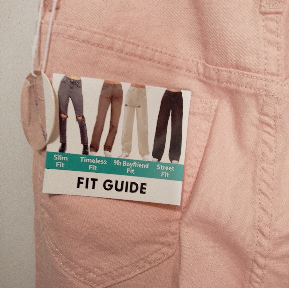 NWT/Juniors light pink juniors distressed jeans size 1/25 90s boyfriend … - Picture 5 of 12